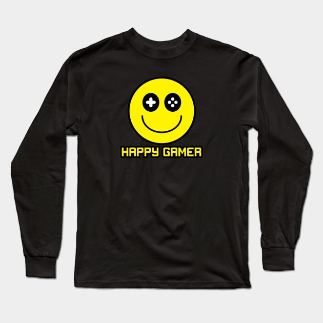 Happy Gamer Long Sleeve T-Shirt by Hotshots